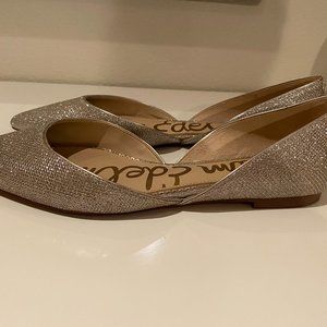 Sam Edelman Flats, Gold Sparkly, Size 11M